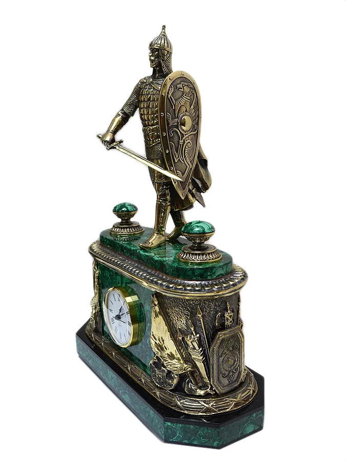 Часы каминные "Русский Воин"